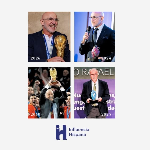 Montaje de cuatro fotografías de galardonados publicado por Influencia Hispana en Instagram.